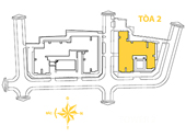 Mặt bằng tầng Tòa 2