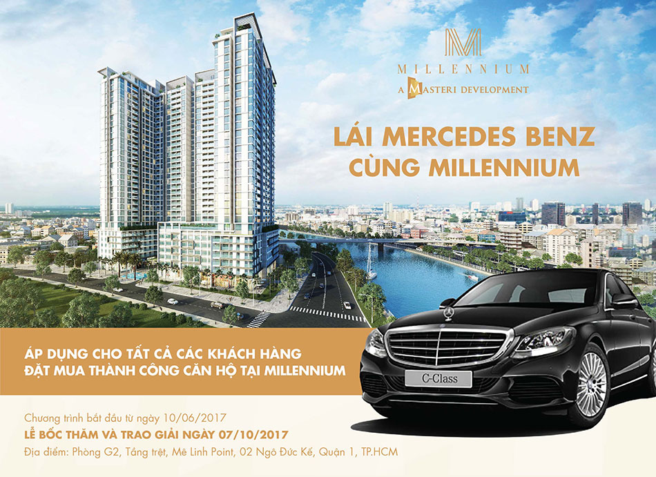 Trúng xe Mercedes khi mua căn hộ millennium masteri quận 4